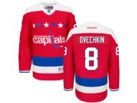 Men Reebok Washington Capitals #8 Alex Ovechkin Premier Red Third NHL Jersey