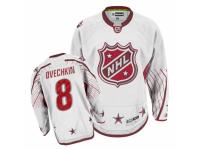 Men Reebok Washington Capitals #8 Alex Ovechkin Premier White 2011 All Star NHL Jersey