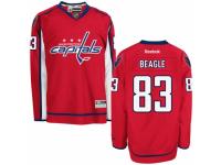 Men Reebok Washington Capitals #83 Jay Beagle Premier Red Home NHL Jersey