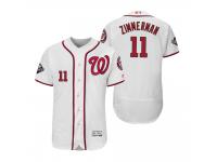 Men Ryan Zimmerman Washington Nationals White 2019 World Series Flex Base Jersey