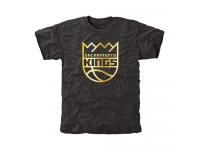 Men Sacramento Kings Gold Collection Tri-Blend T-Shirt Black