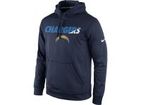 Men San Diego Chargers Nike Kick Off Staff Performance Pullover Hoodie - Navy