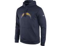 Men San Diego Chargers Nike Practice Performance Pullover Hoodie - Navy