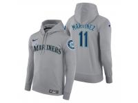 Men Seattle Mariners Edgar Martinez Nike Gray Road Hoodie