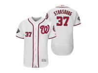 Men Stephen Strasburg Washington Nationals White 2019 World Series Flex Base Jersey