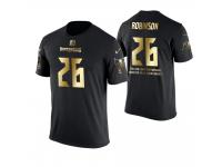 Men Tampa Bay Buccaneers Josh Robinson #26 Metall Dark Golden Special Limited Edition With Message T-Shirt