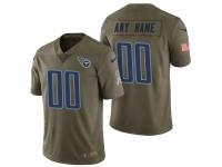 Men Tennessee Titans Olive 2017 Salute To Service Custom Jersey