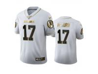 Men Terry McLaurin Redskins White 100th Season Golden Edition Jersey