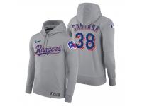 Men Texas Rangers Danny Santana Nike Gray Road Hoodie