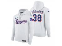 Men Texas Rangers Danny Santana Nike White Home Hoodie