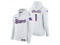 Men Texas Rangers Elvis Andrus Nike White Home Hoodie