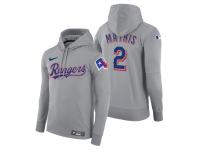 Men Texas Rangers Jeff Mathis Nike Gray Road Hoodie