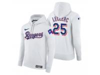 Men Texas Rangers Jose Leclerc Nike White Home Hoodie