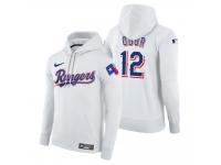 Men Texas Rangers Rougned Odor Nike White Home Hoodie