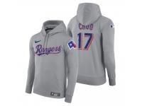 Men Texas Rangers Shin-Soo Choo Nike Gray Road Hoodie