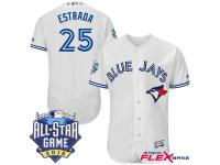 Men Toronto Blue Jays #25 Marco Estrada White 2016 MLB All-Star Game Patch Flex Base Jersey