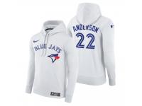 Men Toronto Blue Jays Chase Anderson Nike White Home Hoodie