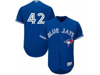 Men Toronto Blue Jays Jackie Robinson #42 Royal Commemorative Flex Base Jersey