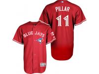 Men Toronto Blue Jays Kevin Pillar #11 Red 2013 Canada Day Flex Base Jersey