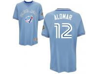 Men Toronto Blue Jays Roberto Alomar #12 Light Blue Throwback Cool Base Jersey