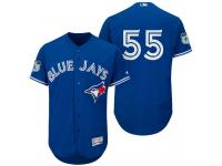 Men Toronto Blue Jays Russell Martin #55 Royal 2017 Spring Training Grapefruit League Patch Authentic Collection Flex Base Jersey