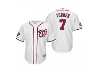 Men Trea Turner Washington Nationals White 2019 World Series Champions Cool Base Alternate Jersey