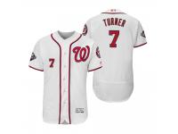 Men Trea Turner Washington Nationals White 2019 World Series Flex Base Jersey