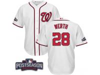 Men Washington Nationals Jayson Werth #28 NL East Division Champions White 2016 Postseason Patch Cool Base Jersey