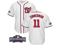 Men Washington Nationals Ryan Zimmerman #11 NL East Division Champions White 2016 Postseason Patch Cool Base Jersey