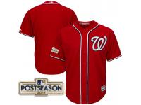 Men Washington Nationals Scarlet 2017 Postseason Patch Cool Base Team Jersey