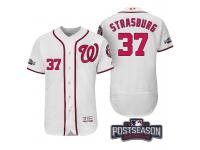 Men Washington Nationals Stephen Strasburg #37 NL East Champions White 2016 Postseason Patch Flex Base Jersey