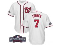 Men Washington Nationals Trea Turner #7 NL East Division Champions White 2016 Postseason Patch Cool Base Jersey