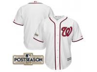 Men Washington Nationals White 2017 Postseason Patch Cool Base Team Jersey