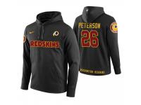 Men Washington Redskins #26 Adrian Peterson Black Circuit Wordmark Pullover Hoodie