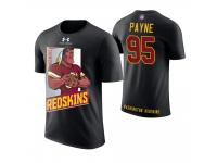 Men Washington Redskins Daron Payne #95 Black Cartoon And Comic Artistic Painting T-Shirt