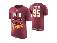 Men Washington Redskins Daron Payne #95 Burgundy Cartoon And Comic Artistic Painting T-Shirt