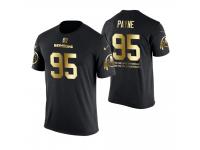 Men Washington Redskins Daron Payne #95 Metall Dark Golden Special Limited Edition With Message T-Shirt