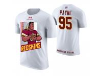 Men Washington Redskins Daron Payne #95 White Cartoon And Comic Artistic Painting T-Shirt