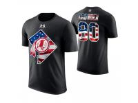 Men Washington Redskins Jamison Crowder #80 Stars and Stripes 2018 Independence Day American Flag T-Shirt