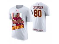 Men Washington Redskins Jamison Crowder #80 White Cartoon And Comic Artistic Painting T-Shirt