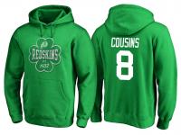 Men Washington Redskins Kirk Cousins #8 St. Patrick Day Emerald Isle Hoodie