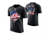 Men Washington Redskins Tim Settle #97 Stars and Stripes 2018 Independence Day American Flag T-Shirt