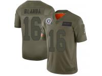 Men's #16 Limited George Blanda Camo Football Jersey Oakland Raiders 2019 Salute to Service