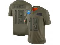 Men's #19 Limited Lance Alworth Camo Football Jersey Los Angeles Chargers 2019 Salute to Service