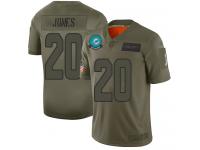 Men's #20 Limited Reshad Jones Camo Football Jersey Miami Dolphins 2019 Salute to Service