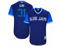 Men's 2017 Little League World Series Toronto Blue Jays #31 Joe Biagini Gini Royal Jersey