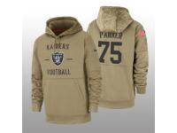 Men's 2019 Salute to Service Brandon Parker Raiders Tan Sideline Therma Hoodie Oakland Raiders