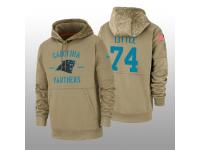 Men's 2019 Salute to Service Greg Little Panthers Tan Sideline Therma Hoodie Carolina Panthers