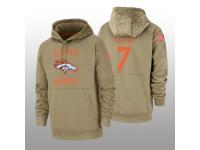 Men's 2019 Salute to Service John Elway Broncos Tan Sideline Therma Hoodie Denver Broncos