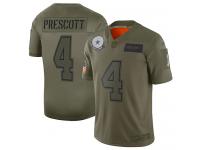 Men's #4 Limited Dak Prescott Camo Football Jersey Dallas Cowboys 2019 Salute to Service